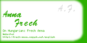 anna frech business card